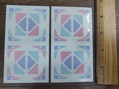 FRANCES MEYER SCRAPBOOK STICKER SHEET PHOTO CORNERS Lot Of 2 Pink Blue Bows S288