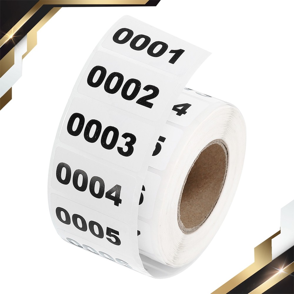 Number Sticker 0001-1000 Consecutive Numbered Labels Self Adhesive 1.6″x0.8″