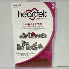 Heartfelt Creations Leaping Frogs Stamps Craft Die Set, 4pcs Green/Blue HCD1-792