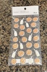 Recollections MILK & COOKIES Dimensional Stickers 28 Pieces Chocolate Chip