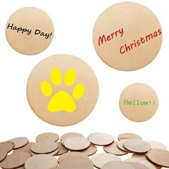 100 Pieces Unfinished Wood Circle – 2 Inch Round Disc Blank Natural Wooden Cu…