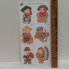 12″ SCRAPBOOK Stickers BOYS Fall Theme Halloween Thanksgiving Autumn