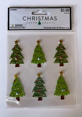 New Christmas Paper Crafts Stickers 4 Packages Santa Hat Tree Red Green