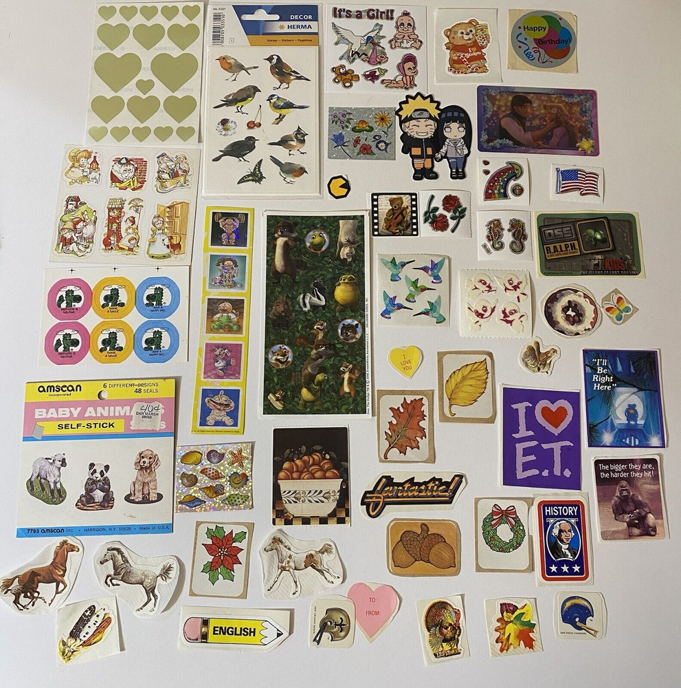 Vintage + Stickers Set Sandylion Kodak ET Animals Cabbage Patch Nursery Rhymes +