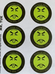 Mr. Yuk Stickers 50 Stickers (5 Sheets) Yuck FREE SHIP! 70’s 80’s 90’s RETRO!