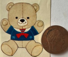 TEDDYBEAR Stickers(3pc)Stuffed Animal•Toys•Children•Bows •Kids•Card Making•