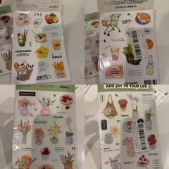 stickers BUNDLE Vintage Japanese Nekoni Korean K-pop Journaling Scrapbooking