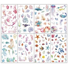 8 Sheet Rub on Transfers for Crafts Furniture Marine Animal Colourful