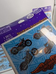 VINTAGE 1996 NEW Harley Davidson Motorcycle Stickers 3 Packs Heartline Hallmark