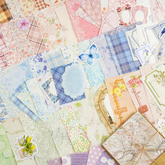 560 Sheets Floral Scrapbook Paper with Stickers Assorted Set, 7 Colors Scrapbook