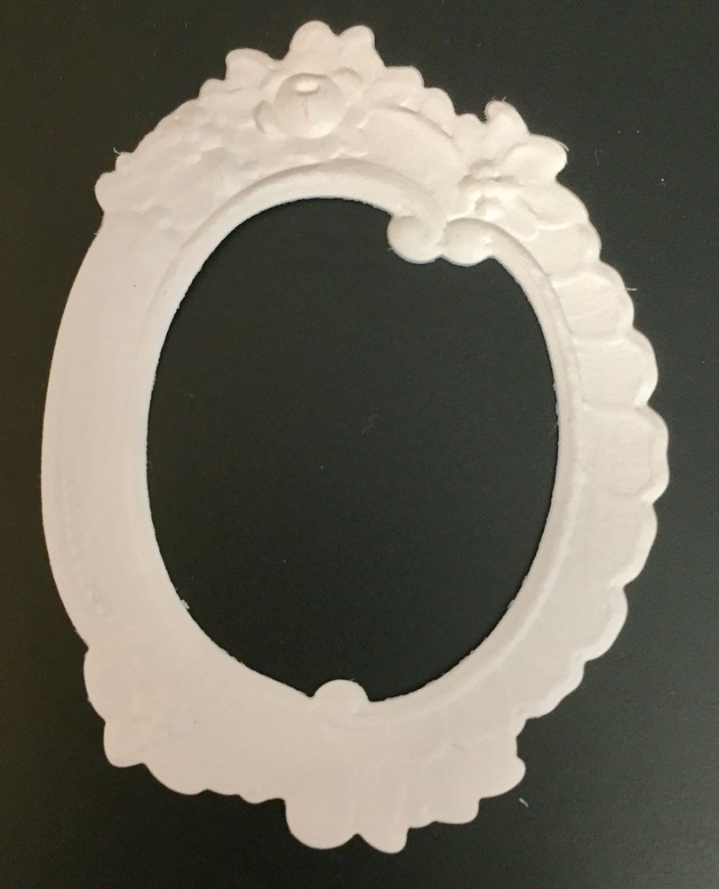 Tim Holtz Die Cuts * Embossed Floral Frame * Set of 12 * Black, White or Kraft