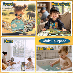 3-Pack Reusable Sticker Books for Toddlers 2-4 Years, Vehicles, Animals & Farm