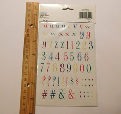 Keepsake Essentials Stickers Lot 2 Sheets Package ~ABC 123 Multi~Creativity Inc