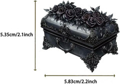 50 Pcs Dark Aesthetic Gothic Transparent Stickers,Black Rose Flower Stickers Pac
