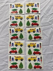 Mrs. Grossman’s Sticker Lot Christmas Tree Car Vintage 1996 10 Mods Sheet