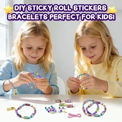 xouyhzy Creative Sticky Rolls Bracelet Making Kit for 80 Rolls, Pink