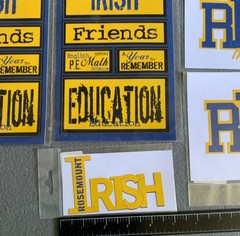 Rosemount High School Irish Stickers Decals Assorted School Spirit Designs
