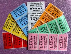 THANK YOU STICKERS 2.25″ ENVELOPE LABELS SEALS SHOP 5 Stars SCRATCH RESISTANT