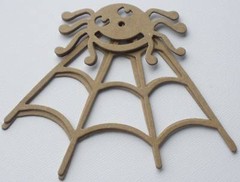 {6 Pc} *SPIDER & WEB* Halloween Bare Chipboard Die Cuts – 4″