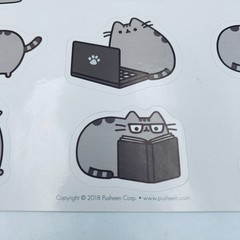 Pusheen the Cat Stickers 3 Identical Sheets of 12 Stickers 2018 Snack Relax New