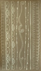 WHITE LACE BORDER Rub-On Transfers(4-1/2”x 7-3/4”)Title •Header•Card Making•