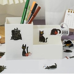 45pcs Kawaii Cute Black Cats Stickers Pack, Cute Stickers, Kawaii Stickers