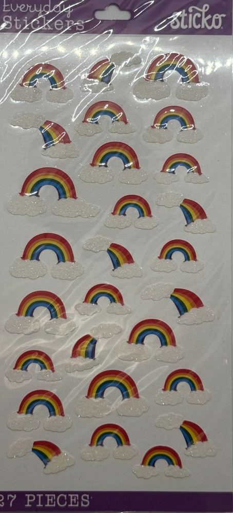 Sticko Scrapbook Stickers – Summer Theme – Beach, Rainbow, Sea Creatures
