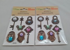 Lot Of 8 Crafter’s Square Gemstone Scrapbooking Stickers