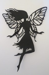 Fairies #3 Fairy Intricate Paper Die Cut Embellishments scrapbooking 9 pc Black
