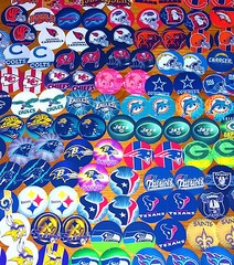 SET of 125- 1″ PRECUT «FOOTBALL TEAMS MIX» Bottlecap images. Birthdays