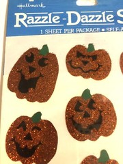 Vtg Hallmark Halloween Razzle Dazzle Glitter Sticker Sheet Sealed Original Pack