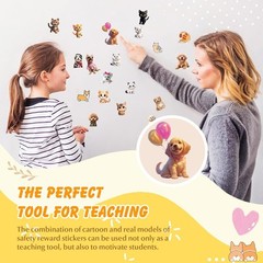 20 Sheets Transparent Dog Stickers for Scrapbooking, 396 PCS Pet