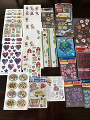 Vintage Stickers Lot Full & Partial Sheets Suzy’s Zoo School Country Foamies