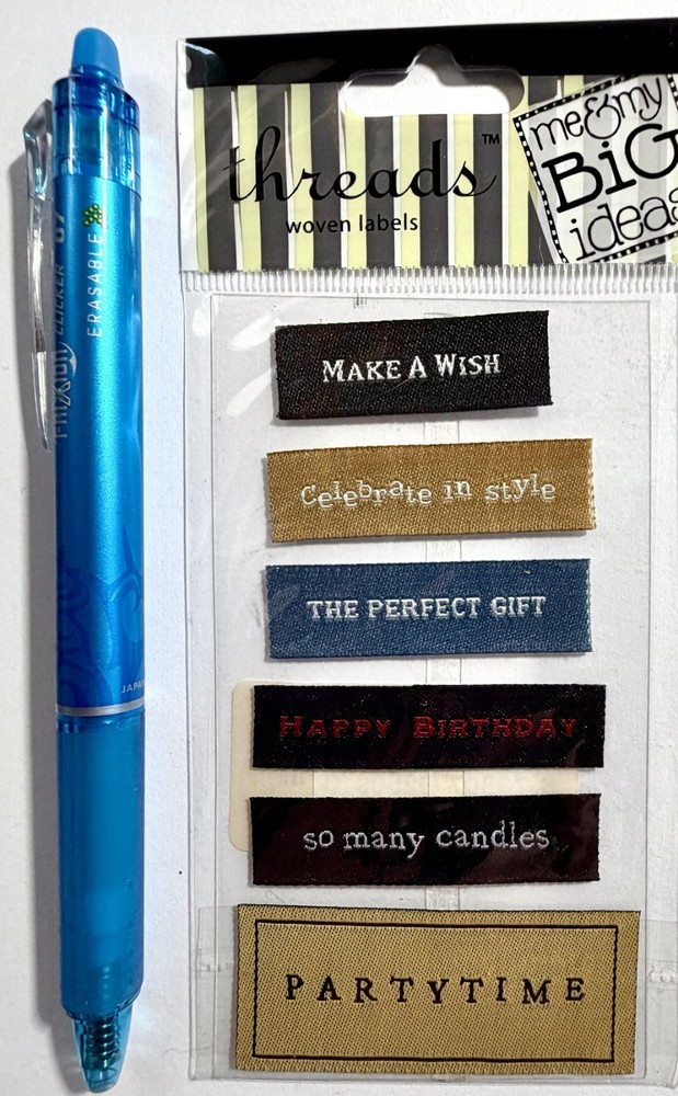 Fabric Words Stickers Scrapbooking Card Making Journal Planner Me & My Big Ideas