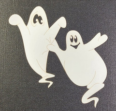 Friendly Ghost Laser Cut Outs – Halloween Scrapbooking & Card Making – 3.5″x4″