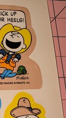 Vintage Hallmark Stickers Snoopy peanuts Western Cowboy 1 Sheet READ