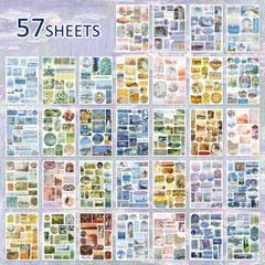 500+ Vintage Washi Stickers & Ephemera for Scrapbooking – Impressionist Style
