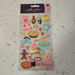 Sticko Dimensional Multicolor Food & Drink Scrapbooking Stickers SPSG053