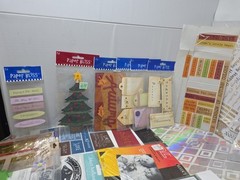 Lot Of 55 Mixed Brands Scrapbooking Supplies, Stickers, Sentiments, Etc.