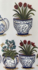 BEAUTIFUL VASE W/FLOWER Rub-On(6”x 9”)Potted Plant•Teapot•Daffodils•Bloom•Garden