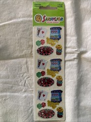 Vintage Sandylion Prismatic Sticker Design 1 Sheet Casino Acid Free PPM398 Card