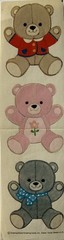 TEDDYBEAR Stickers(3pc)Stuffed Animal•Toys•Children•Bows •Kids•Card Making•