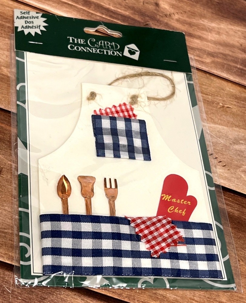 CARD CONNECTION Handmade MASTER Chef Apron Scrapbook Embellishment Craft Sticker