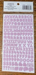 RECOLLECTIONS Iridescent Alphabet Alpha Letters Number 2 Sheets Different Colors