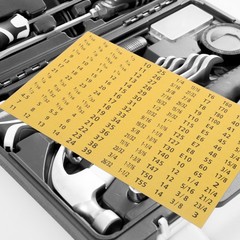 20 Sheets Socket Wrench Sticker Tool Wall Organization Organizer Labels