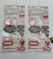 Mixed Scrapbook Sticker Chipboard Lot Crate Paper Heidi Grace Thickers Kit