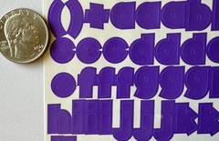 PURPLE SHADOW CHUNKY ALPHABET Stickers(2sheet)Making Memories •Letters•Number•
