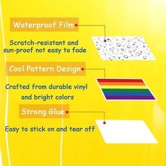 200 Pack Rainbow Pride Stickers LGBTQ Decals for Parties Laptops Water Bottles