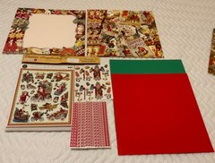 VTG The Gifted Line Christmas Scrapbooking Lot 12×12 Paper (10) Stickers (37)