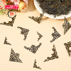 96 Pcs Metal Book Corner Protector, Decorative Photo Corners for bronze